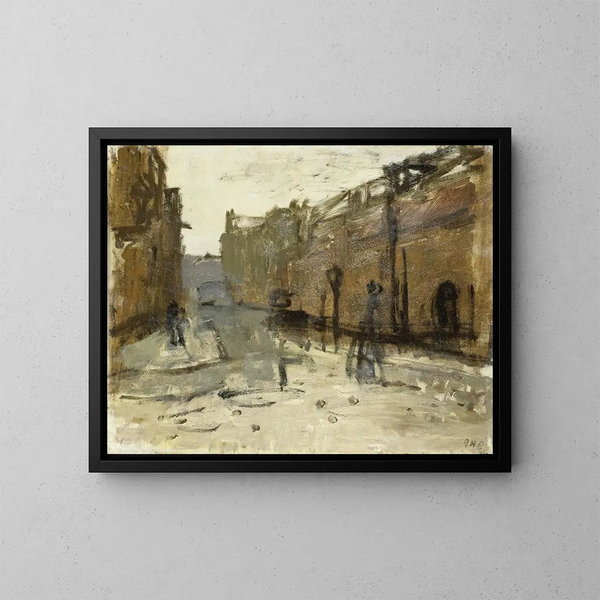 The Road to Rotterdam - George Hendrik Breitner — framed artwork on a wall