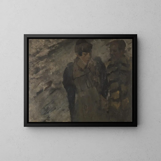 Winter Painting - George Hendrik Breitner — framed artwork on a wall