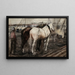 Caballos de trabajo en Houthaven, Ámsterdam - George Hendrik Breitner — cuadro enmarcado en la pared