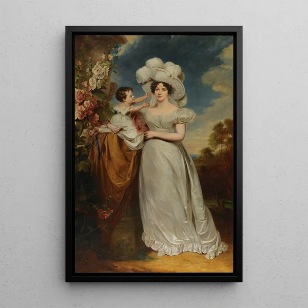 George Henry Harlow - Portrait of a Lady And Child.webp
