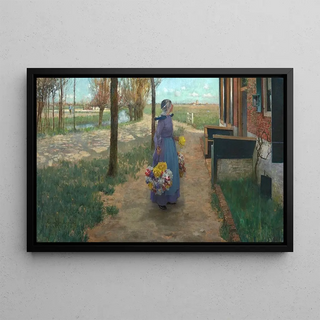 George Hitchcock - Flower Girl in Holland.webp