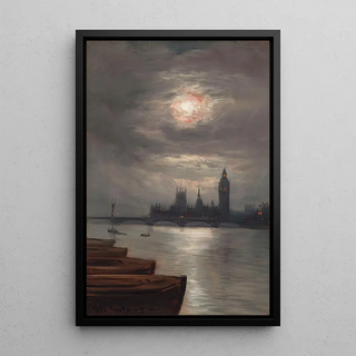 George Hyde Pownall - The Moonlit River.webp