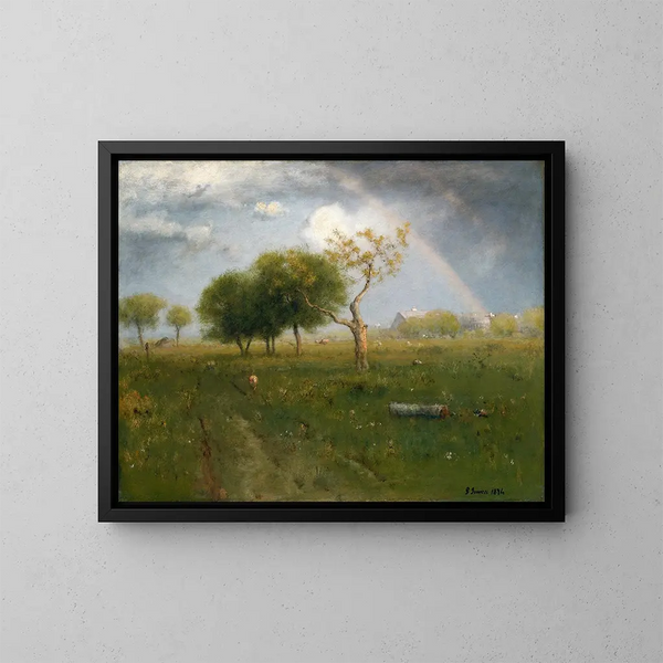 Después de un chaparrón veraniego - George Inness — cuadro enmarcado en la pared