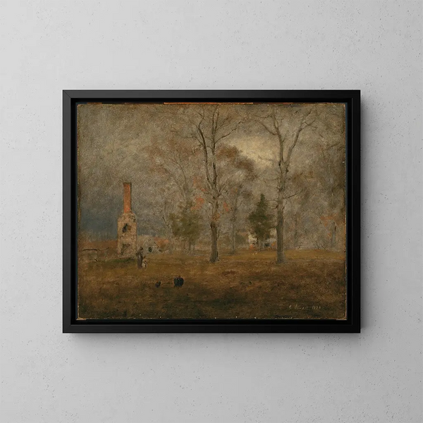 Día gris en Goochland - George Inness — cuadro enmarcado en la pared