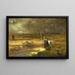 Hacia la casa - George Inness — cuadro enmarcado en la pared