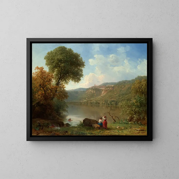 Lac Nemi - George Inness — cuadro enmarcado en la pared