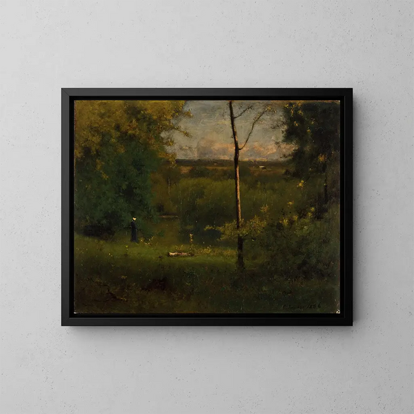 Vista del río - George Inness — cuadro enmarcado en la pared