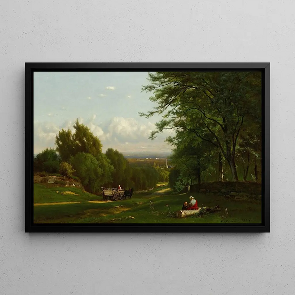 cerca de Leeds, Nueva York - George Inness — cuadro enmarcado en la pared