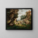 El roca de Dell cerca del pueblo - George Inness — cuadro enmarcado en la pared