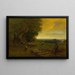 Berger y rebaño al atardecer - George Inness — cuadro enmarcado en la pared