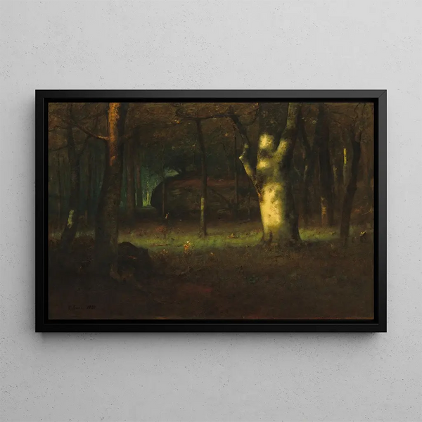 Atardecer en el bosque - George Inness — cuadro enmarcado en la pared