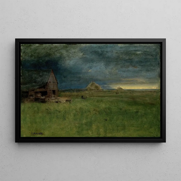 La Ferme solitaire Nantucket - George Inness — cuadro enmarcado en la pared
