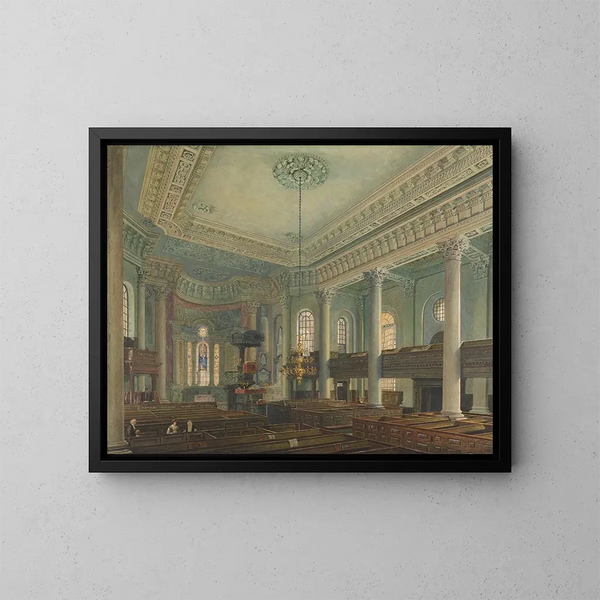 Iglesia de San Pablo de Deptford - George Johann Scharf — cuadro enmarcado en la pared