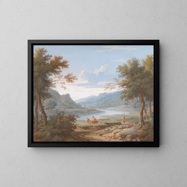 Un paisaje arcadien - George Lambert — cuadro enmarcado en la pared