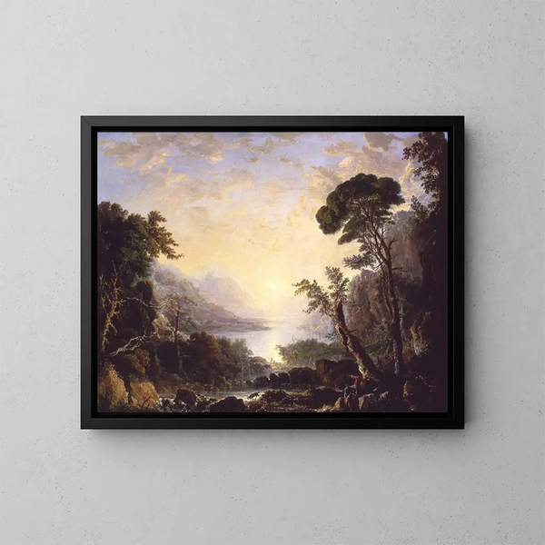 Composition of Italian Landscape - George Loring Brown — framed artwork on a wall
