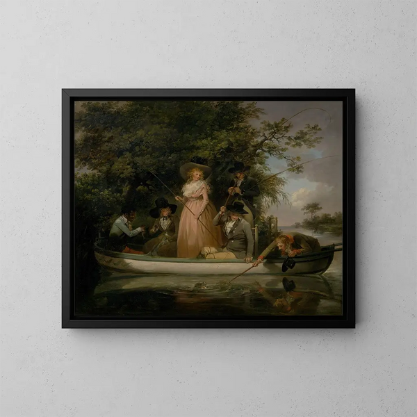 Una parte de pesca - George Morland — cuadro enmarcado en la pared