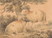 A ram and a ewe in a landscape - George Morland — artwork view