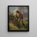 Hacer heno - George Morland — cuadro enmarcado en la pared