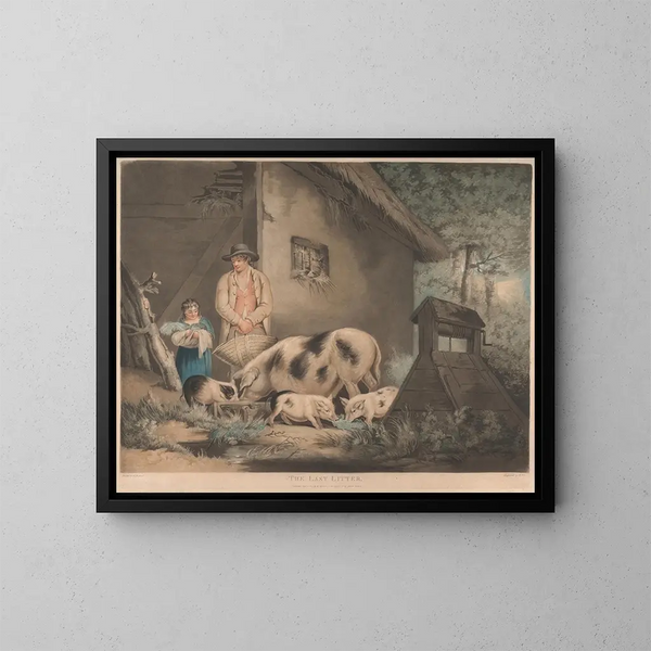 La última carga - George Morland — cuadro enmarcado en la pared