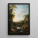 Paisaje fluvial con pescador - George Mullins — cuadro enmarcado en la pared