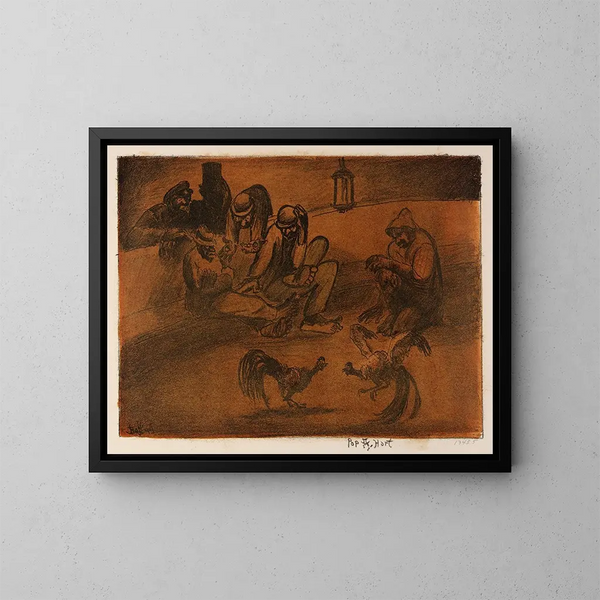 Los Jugadores - George Overbury Hart — cuadro enmarcado en la pared