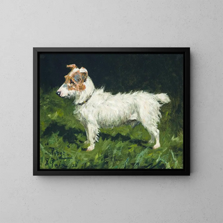 Piper, un terrier Jack Russell - George Paice — cuadro enmarcado en la pared