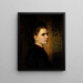 Retrato de Maria Healy, la hija del artista - George Peter Alexander Healy — cuadro enmarcado en la pared