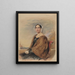 Retrato de una mujer - George Richmond — cuadro enmarcado en la pared