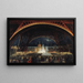 Night Festival at the 1889 World's Fair under the Eiffel Tower - George Roux — framed artwork on a wall