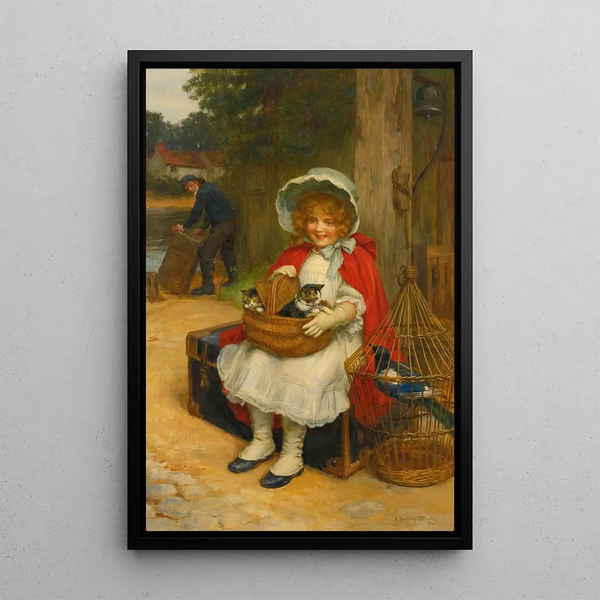 Espera en la orilla - George Sheridan Knowles — cuadro enmarcado en la pared