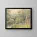 River scene without title with willows - George Sherriff — framed artwork on a wall