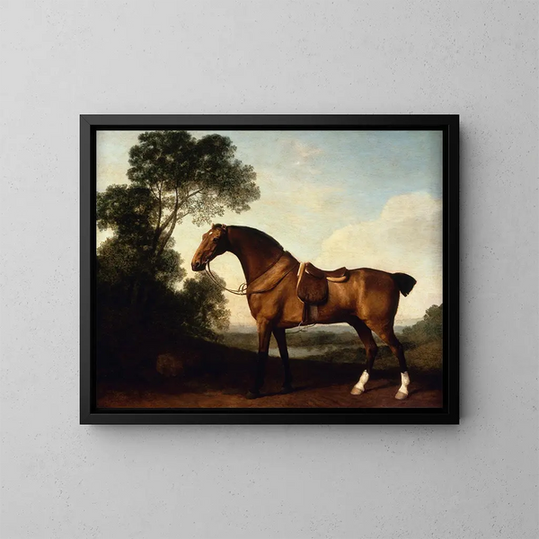 Un caballo de caza bayo alazán - George Stubbs — cuadro enmarcado en la pared