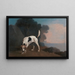 Foxhound on the Track - George Stubbs — framed artwork on a wall