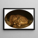 Leopard Sleeping - George Stubbs — framed artwork on a wall
