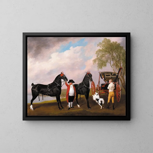 El phaéton del príncipe de Gales - George Stubbs — cuadro enmarcado en la pared