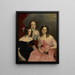 Las tres hermanas Robinson - George Theodore Berthon — cuadro enmarcado en la pared