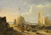 Una escena de puerto en la Isla de Wight mirando hacia las agujas - George Vincent — vista de la obra