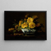 Nature morte de roses jaunes dans un vase oriental - George W Seavey | W — cuadro enmarcado en la pared