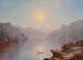 Paisaje fluvial al amanecer - George W Waters — vista de la obra