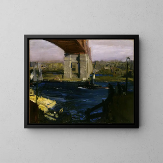 Pont de Blackwell's Island - George Wesley Bellows — framed artwork on a wall