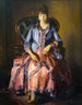 Emma en vestido violeta - George Wesley Bellows — vista de la obra