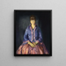 Emma en vestido violeta - George Wesley Bellows — cuadro enmarcado en la pared