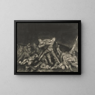 Ghost of Sergeant Pelly - George Wesley Bellows — framed artwork on a wall