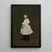 Little girl in white Queenie Burnett - George Wesley Bellows — framed artwork on a wall
