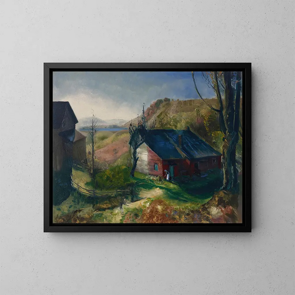 de montaña cerrada - George Wesley Bellows — cuadro enmarcado en la pared