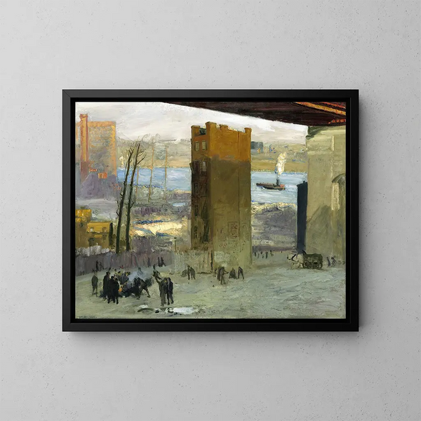 El Lonesome Tenement - George Wesley Bellows — cuadro enmarcado en la pared