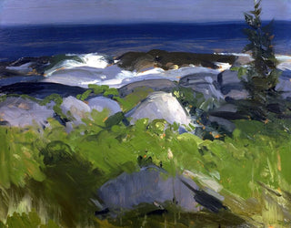 Rivage couvert de vignes, île Monhegan - George Wesley Bellows — vista de la obra