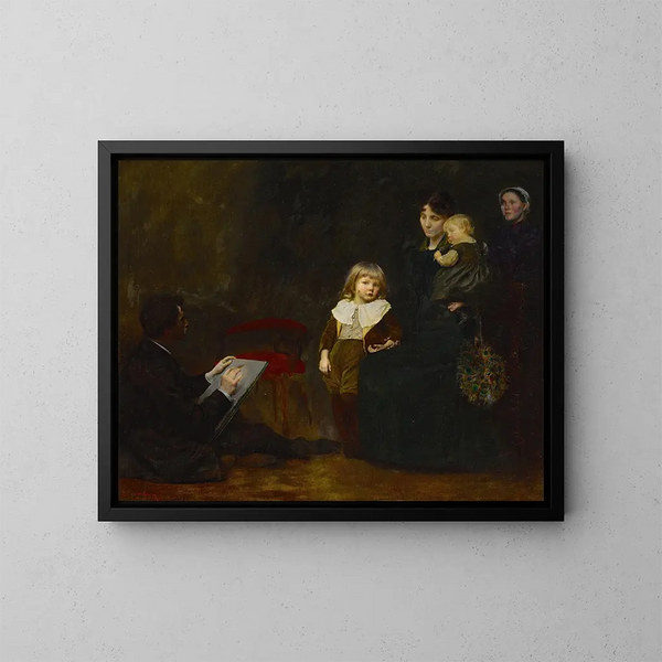 El Retrato - George de Forest Brush — cuadro enmarcado en la pared
