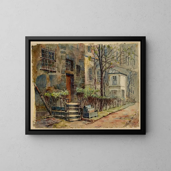 Convento de los Carmelitas, escalera de los Mártires, calle de Vaugirard - Georges-Henri Manesse — cuadro enmarcado en la pared