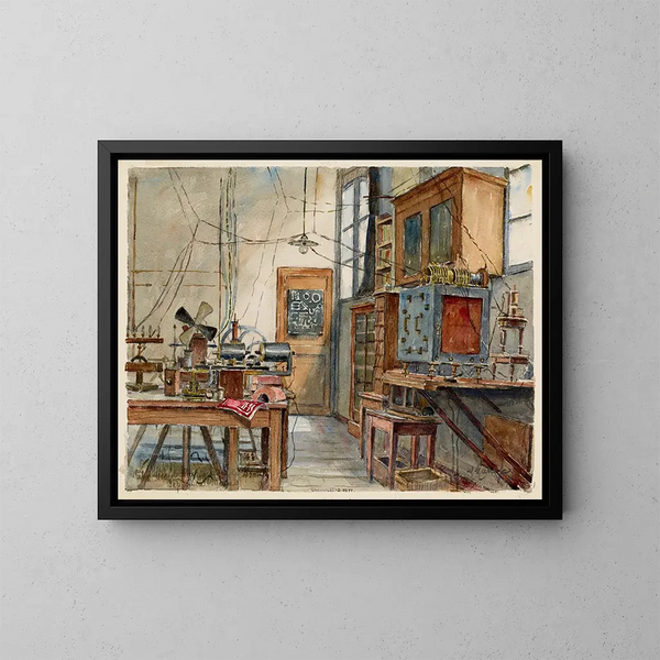 Laboratorio de física de Branly esquina de la calle d'Assas y calle de Vaugirard - Georges-Henri Manesse — cuadro enmarcado en la pared